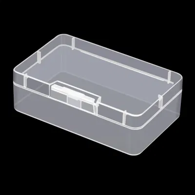 Pequeños contenedores de almacenamiento de cuentas de plástico y cajas transparentes organizadoras con tapa con bisagras, caja de suministros para manualidades transparente para accesorios de manualidades