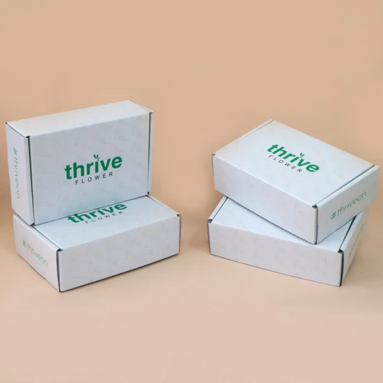 Caja personalizada impresa del anuncio publicitario de empaquetado cosmético blanco del envío de la cartulina del regalo del logotipo
