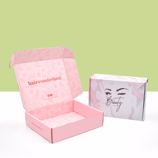 Cajas de suscripción corrugadas impresas personalizadas de artesanía de papel para embalaje de envío de anuncios publicitarios estacionarios de libros